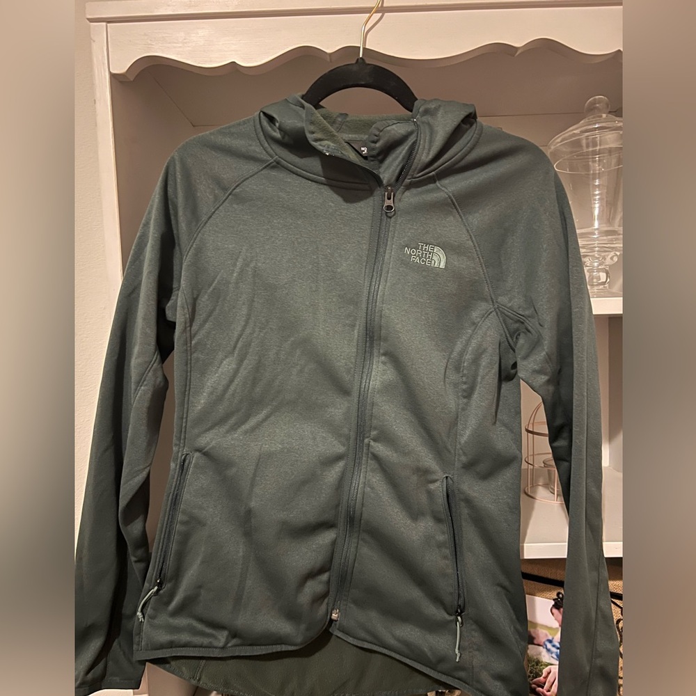 The North Face Dark Green Full Zip Hooded Jacket